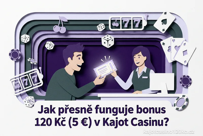 Jak přesně funguje bonus 120 Kč (5 €) v Kajot Casinu?